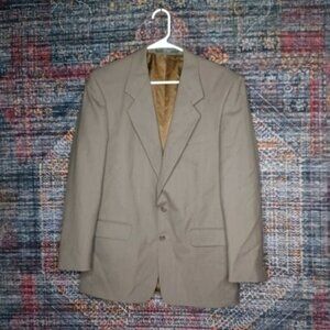 Dario Di Napoli mens brown blue pinstripe 100% wool 2 button blazer 38R EUC